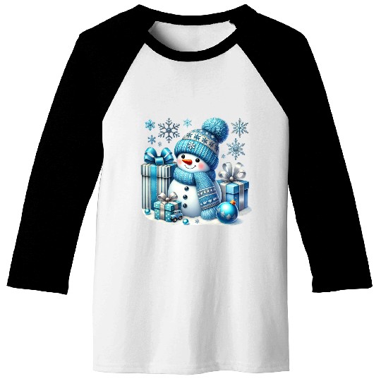 Snowman Christmas, Cute Christmas Baseball Tees