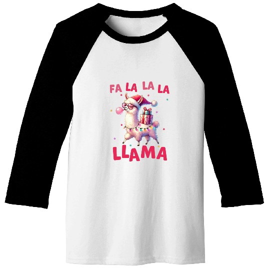 Fa La La La Llama, Merry Christmas Baseball Tees