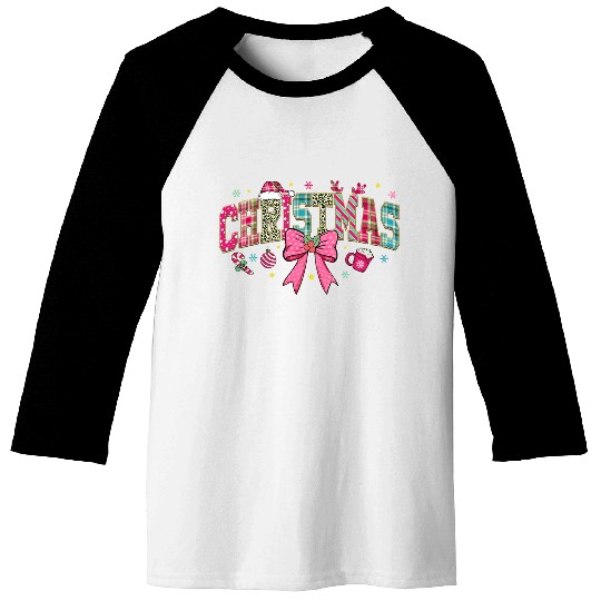 Pink Christmas, Christmas Vintage Baseball Tees