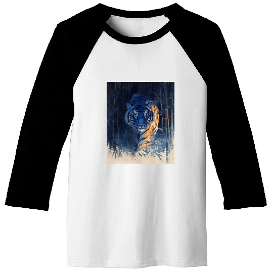 Majestic Tiger in the Bamboo Forest Baseball Tees