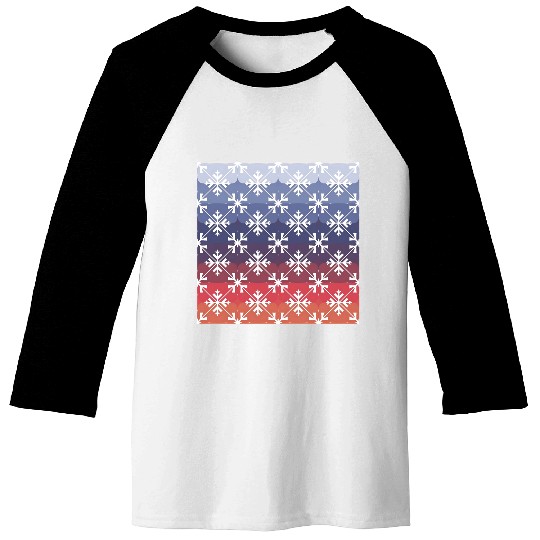 Winter Geometric Harmony Pattern 2 Baseball Tees