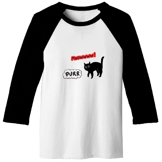 Meow Baseball Tees