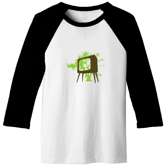 Eco-Friendly Tree Art Illustration Baseball Tees