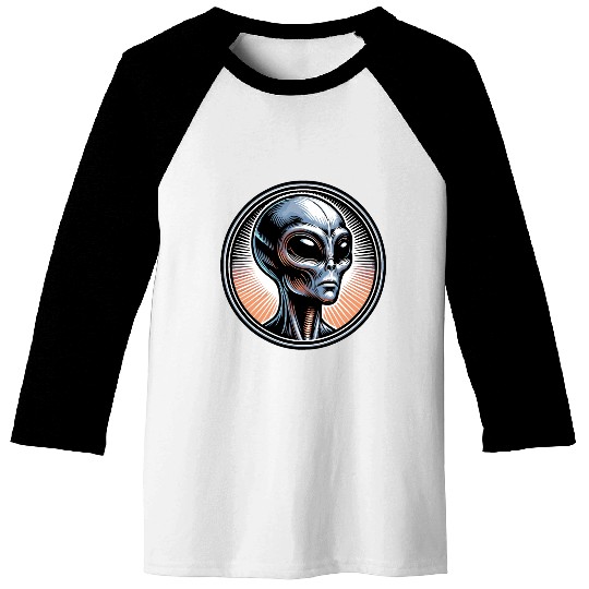 Grey Alien Baseball Tees