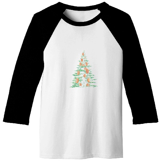 Hot Dog Christmas Tree Holiday Cheer Baseball Tees