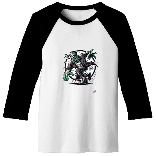 The Green One-Eyed Cyclops Monster Baseball Tees