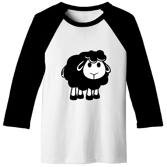 Black Sheep Small Cute Cute Lamb Cool Comic Sweet Baseball Tees