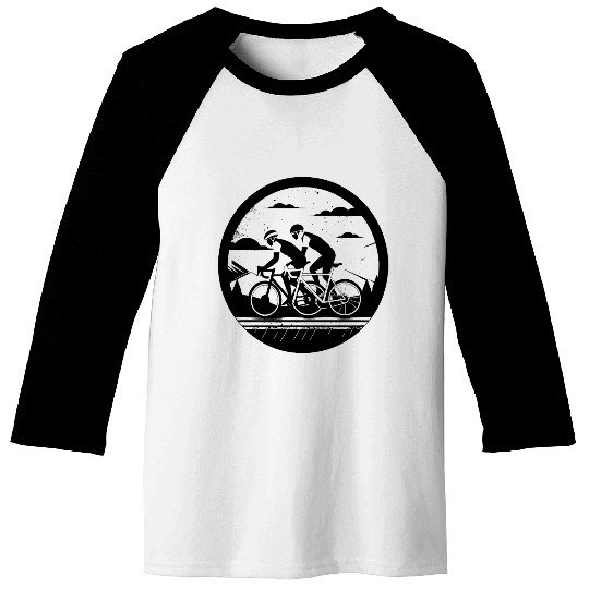 Cycling Artwork Baseball Tees