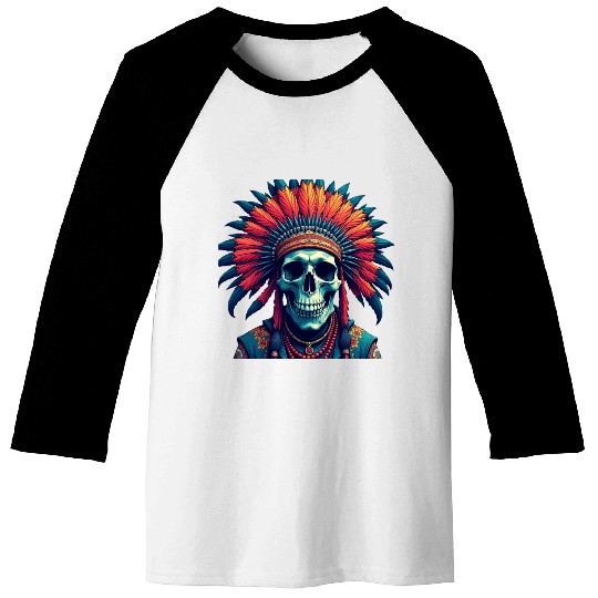 Feathered Skull Baseball Tees