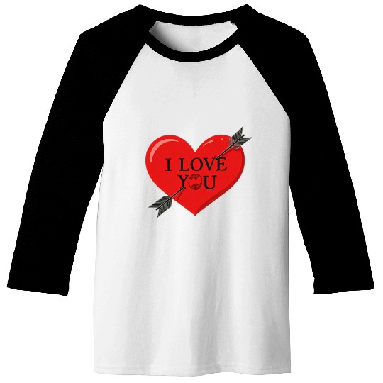 I Love You - Arrow Heart Baseball Tees