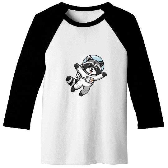 Astro Racoon for Kids Astronaut Baseball Tees