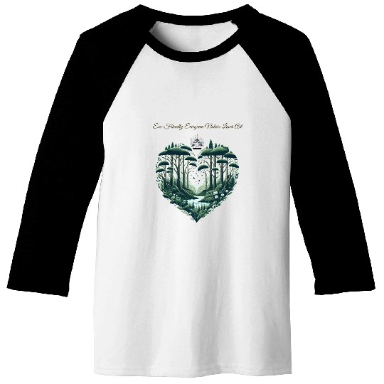 Evergreen Nature Lover Art Baseball Tees