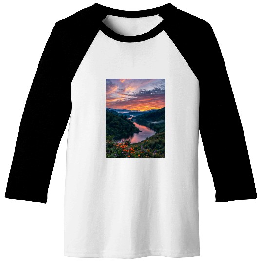 Twilight Riverbend Baseball Tees