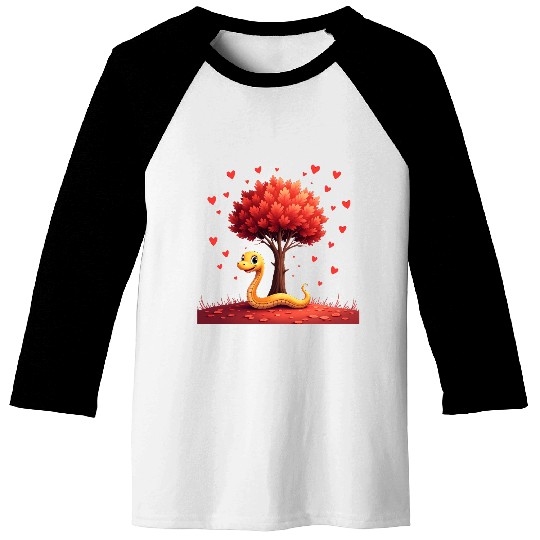 I love my snake heart tree Baseball Tees
