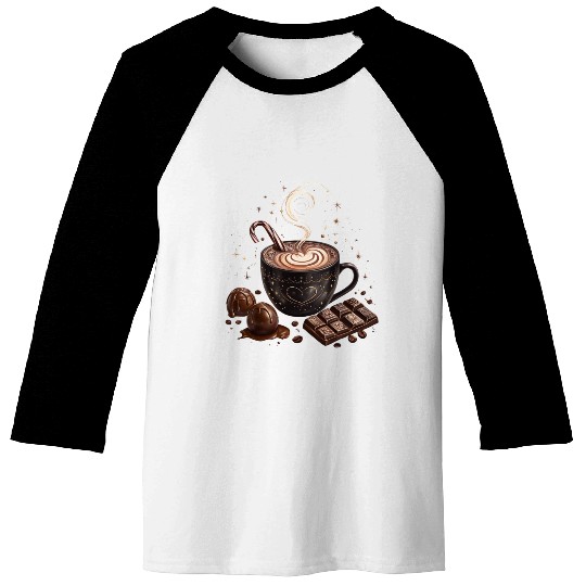 Cozy Hot Chocolate with Sweet Treats Baseball Tees