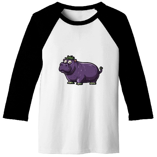 Hip Eggplant Baseball Tees