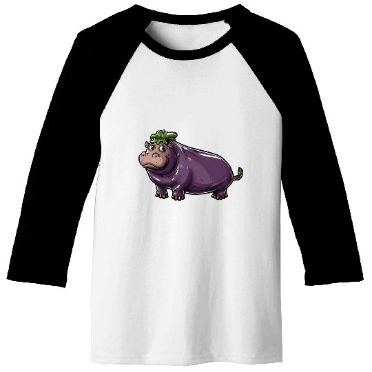 Hip Eggplant Baseball Tees