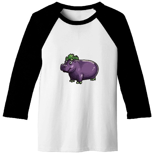 Hip Eggplant Baseball Tees