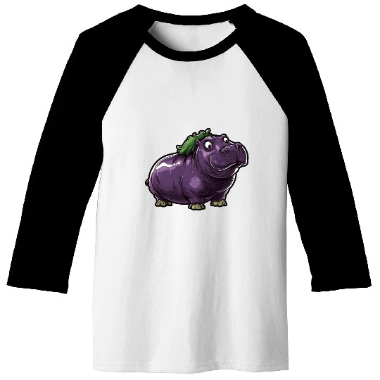 Hip Eggplant Baseball Tees