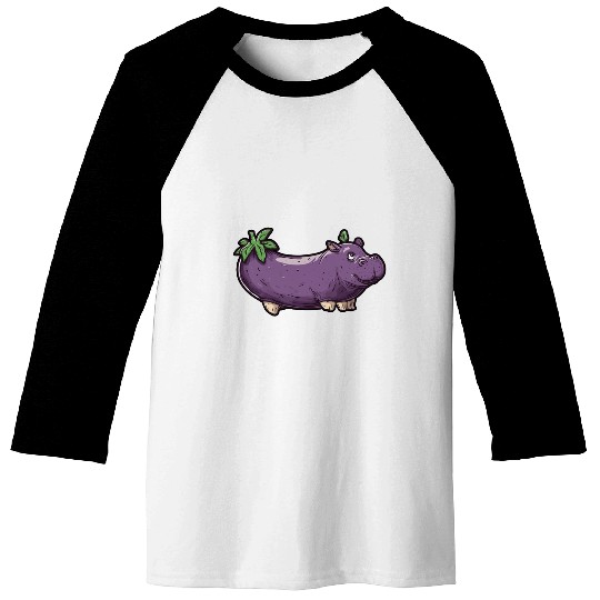 Hip Eggplant Baseball Tees