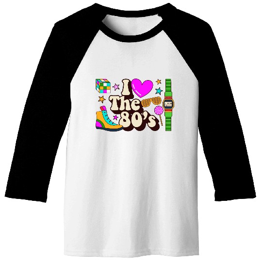 Retro 80s Style design – Perfect for Nostalgia Fa Baseball Tees