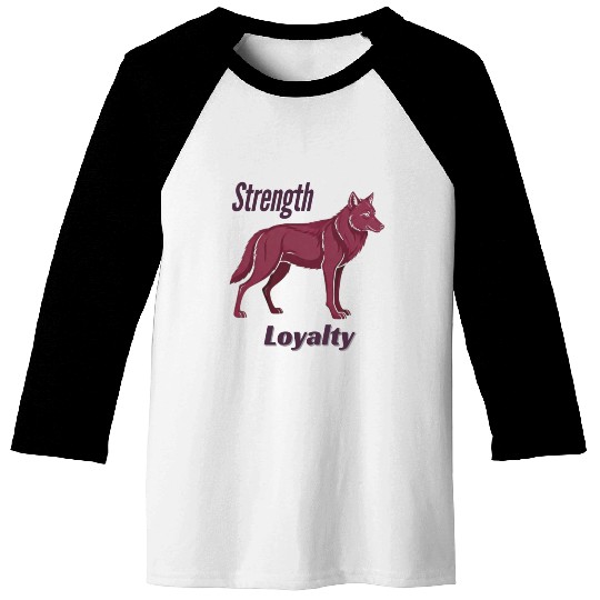 Majestic Purple Wolf Baseball Tees