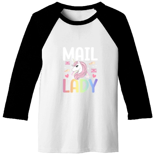 Mail Lady Postal Service Female Postman Worker Baseball Tees