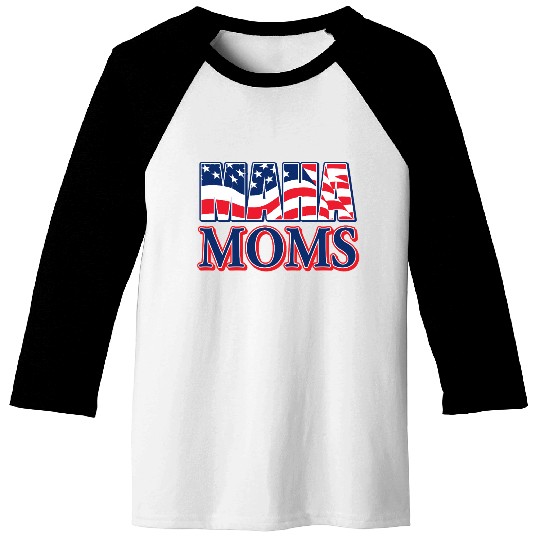Patriotic American Mom Pride Design Baseball Tees
