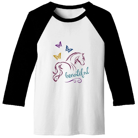 Beautiful Horse Baseball Tees