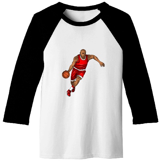 basketball player is running with the ball Baseball Tees