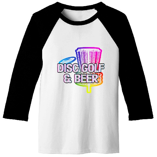 Disc Golf and Beer Drinking Outdoor Game Drinker Baseball Tees