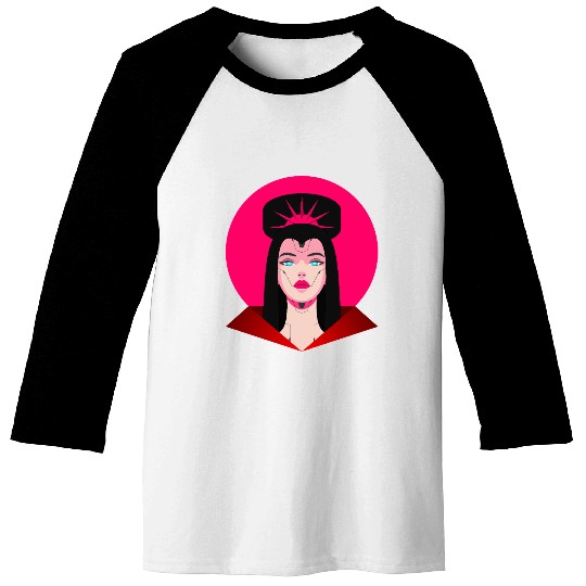 Cyberpunk Princess – Futuristic Sci-Fi Royalty Baseball Tees