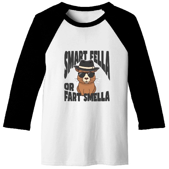 Smart Fella or Fart Smella – Capybara Knows Best Baseball Tees