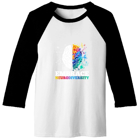 Embrace Neurodiversity Autism Awareness Baseball Tees
