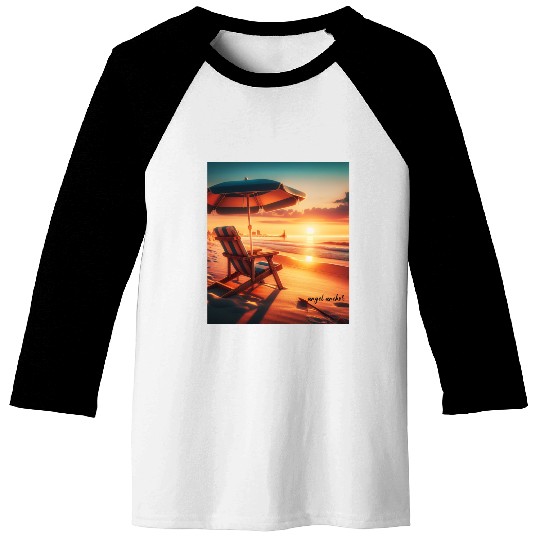 sunset beach Baseball Tees