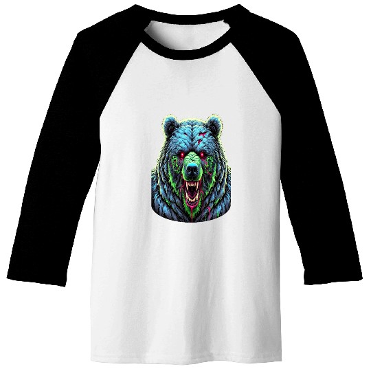 7D2D Inspired Neon Zombie Bear Baseball Tees