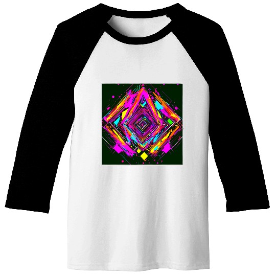 Neon Colors Vintage Party Rave Baseball Tees