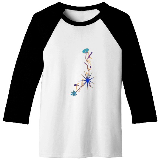 Cancer – Floral Star Constellation Script Baseball Tees