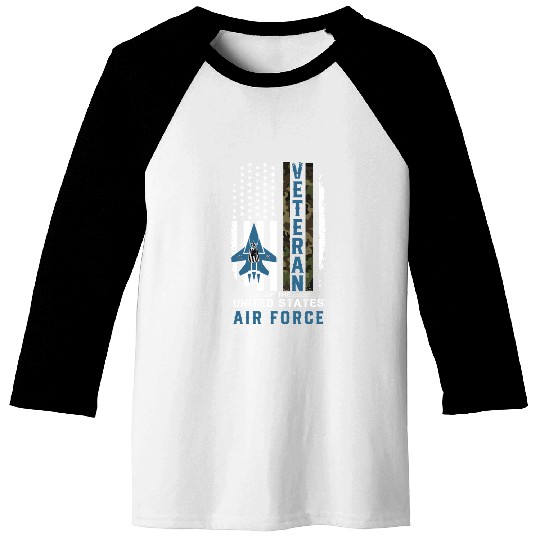 Us Air Force Veteran Camo Baseball Tees