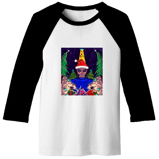 Alien Christmas Gifts Collection Time! Baseball Tees