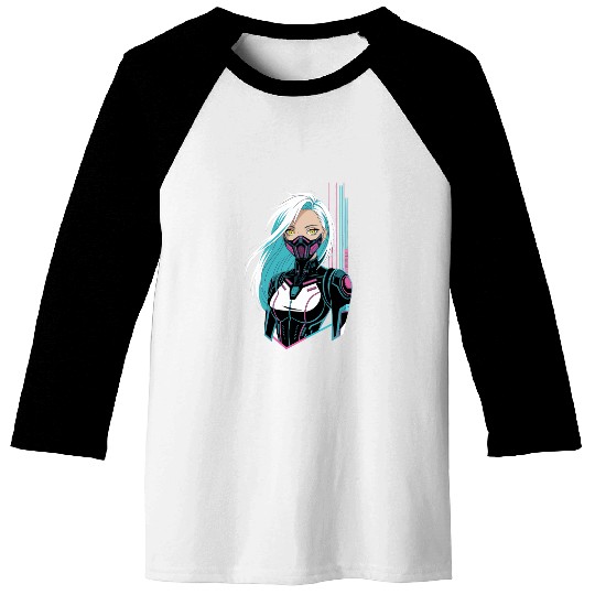 Cyberpunk Girl Baseball Tees