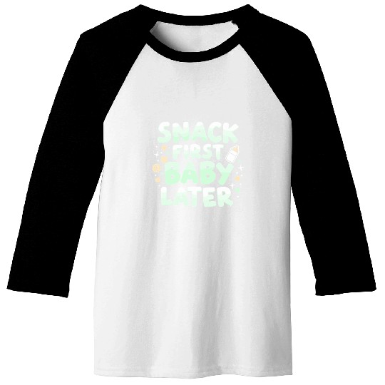 Pregnancy Cravings Funny Maternity Food Baby Bump Baseball Tees
