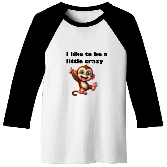 crazy monkey Baseball Tees
