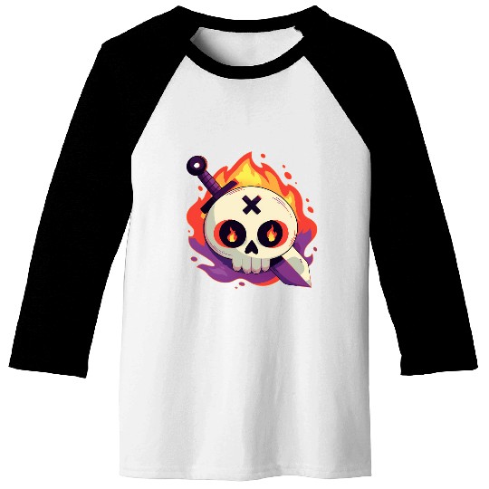 skull Baseball Tees