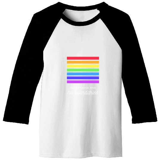 Acceptance Has No Boundaries Pride Graphic Baseball Tees