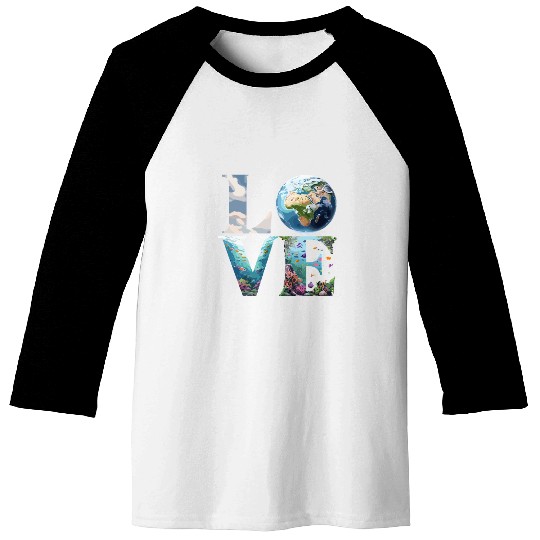 Love for Our Planet: Oceans and Earth Baseball Tees