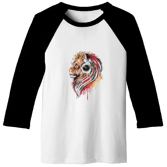 Reggae Lion Streetwear Design Baseball Tees