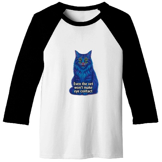 Psychedelic Four-Eyed Cat – Vet Approved Chaos Baseball Tees