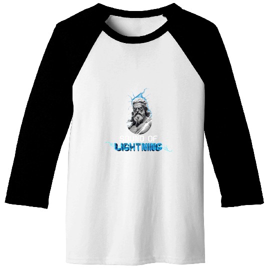 "Lightning God Zeus Baseball Tees – Epic Mythology