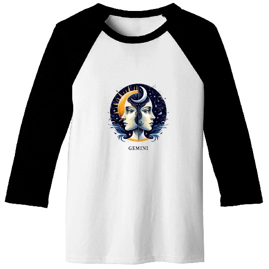 Zodiac Card Gemini Baseball Tees